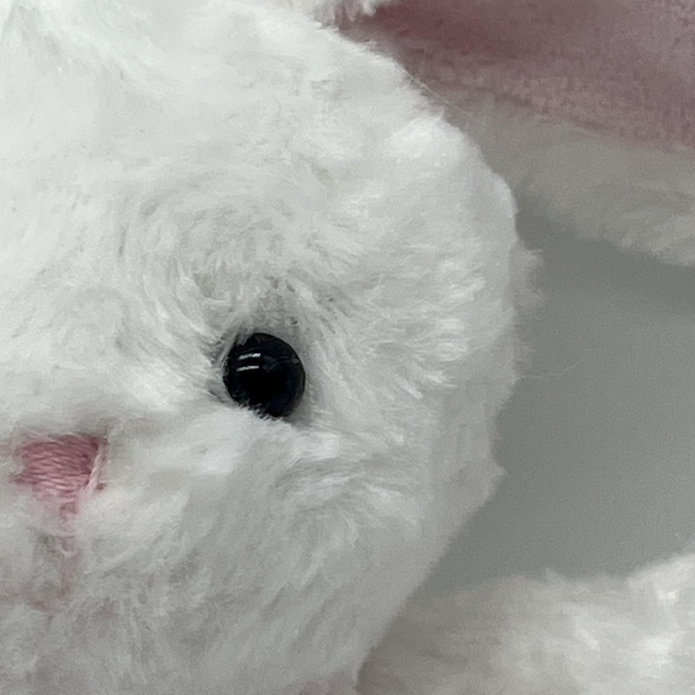 Vintage Carter's White Bunny Plush Rattle Pink Bow Embroidered Heart‎ Princess - Picture 15 of 16